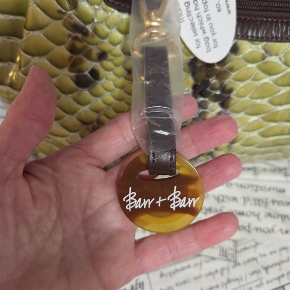 Vintage BARR&BARR snake Embossed Satchel - Picture 7 of 7